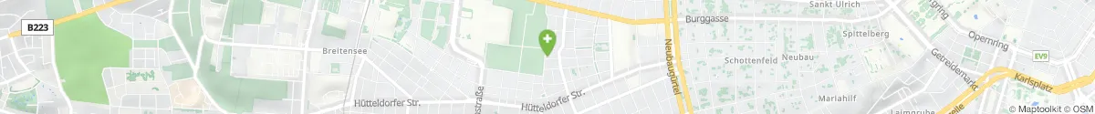 Kartendarstellung des Standorts für Sonnschein-Apotheke in 1150 Wien